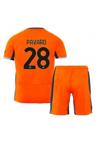 Inter Milan Benjamin Pavard #28 Jalkapallovaatteet Lasten Kolmas peliasu 2023-24 Lyhythihainen (+ Lyhyet housut)